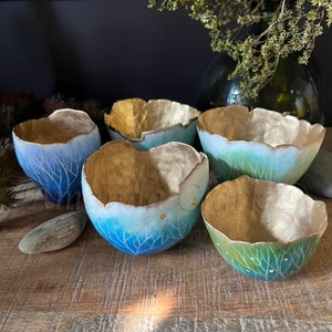 Porcelain Bowl No.66 by Amanda Clark handmade bowl, ceramic art bowl, decorative bowls, porcelain home decor, rustic home decor image 5