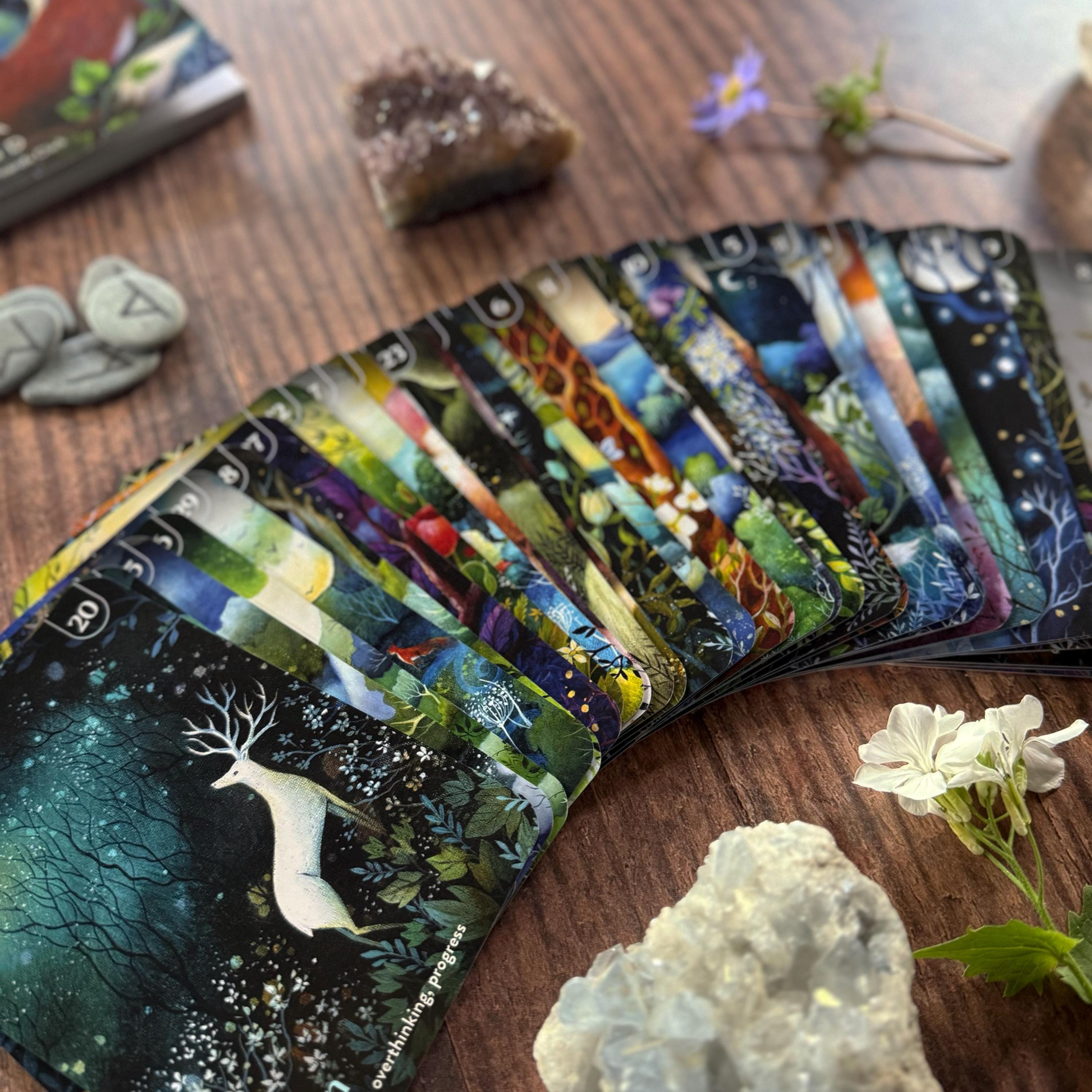 Enchanted Earth Oracle Deck - oracle deck, tarot cards, intuition readings, self care gift, mystical cards, witchy gifts