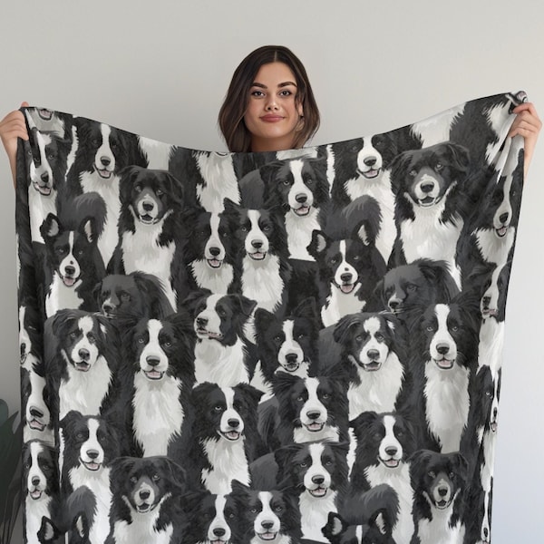 Border Collie Dog Blanket, Gift for Border Collie Dog Mom, Gift for Border Collie Owner, Border Collie Dog Gift, Border Collie Love My Dog