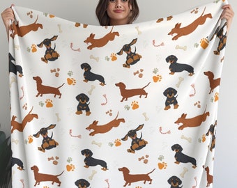 Weiner Dog Blanket Gift for Doxie Mom, Dachshund Dog Blanket, Doxie Dad Blanket, Gift for Doxie Lover, Dachshund Owner Gift, Weiner Dog Gift