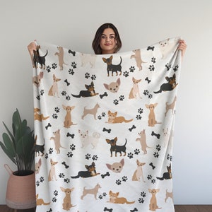 Chihuahua fleece blanket sales