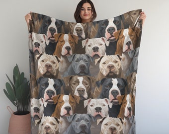 Pitbull Blanket Gift for Pittie Mom, Pitty Dad Blanket, Gift for Pit Lover, Pitbull Mix Owner Gift, Pitbull Mom Dog Present, Pittie Dad Gift