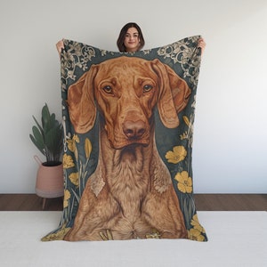 Vizsla Blanket, Vizsla Gifts, Vizsla Mom Blanket, Vizsla Lover Gift, Present for Vizsla Owner, Vizsla Dog Mom Present, Hungarian Viszla