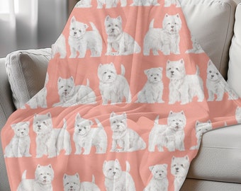 Westie Cadeau voor West Highland Terrier Lover Deken Lichtgewicht Soft Throw Deken, Warm en gezellig voor Westie Mom Gift Westie Mama, Dog Mom