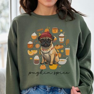 Fall Pug Sweatshirt, Pugkin Spice, Pug Mom Shirt, Pugmom Gift, Pug Momt-shirt, Pug Dog Person Gift, Pug Puppy Dogs, Pug Mom Custom, PugDog