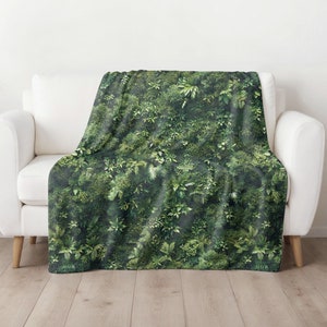 Green Moss Velveteen Blanket, Moss Blanket, Cottagecore Blanket, Cottagecore Decor, Forestcore Blanket, Sofa Blanket, Mossy Blanket