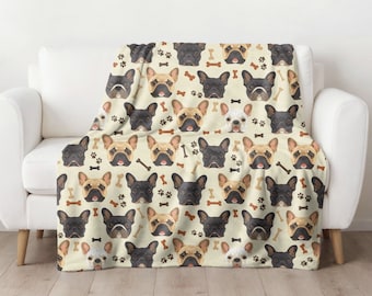 French Bulldog Blanket Gift for Frenchie Mom, Frenchie Dad Blanket, Gift for Frenchie Lover, French Bulldog Owner Gift, Frenchie Mom Present