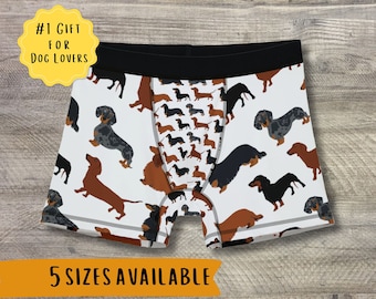 Weiner Dog Underwear, Dachshund Boxers for Men, Dacshund Dad, Funny Doxie Gift, Dachshund Gift, Dachshund Owner, Sausage Dog Underwear