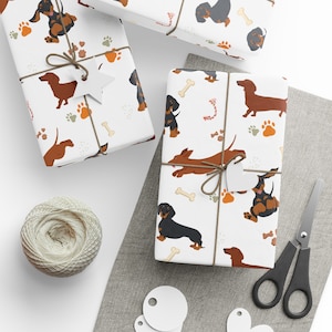 Dachshund Gift Wrap Paper, Dachshund Wrapping Paper, Weiner Dog Gifts, Sausage Dog Custom Paper, Wiener Dog, Dog Paper, Dachshund Christmas
