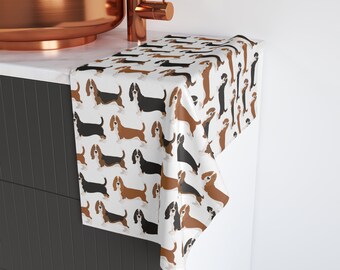 Basset Hound Towel, Hound Dog Gift, Bassett Hound Towel, Gift for Hound Lover, Basset Dad, Basset Hound Owner, Hound Puppy, Basset Fabric