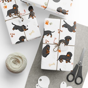 Dachshund Gift Wrap Paper, Dachshund Wrapping Paper, Weiner Dog Gifts, Sausage Dog Custom Paper, Wiener Dog, Dog Paper, Dachshund Christmas