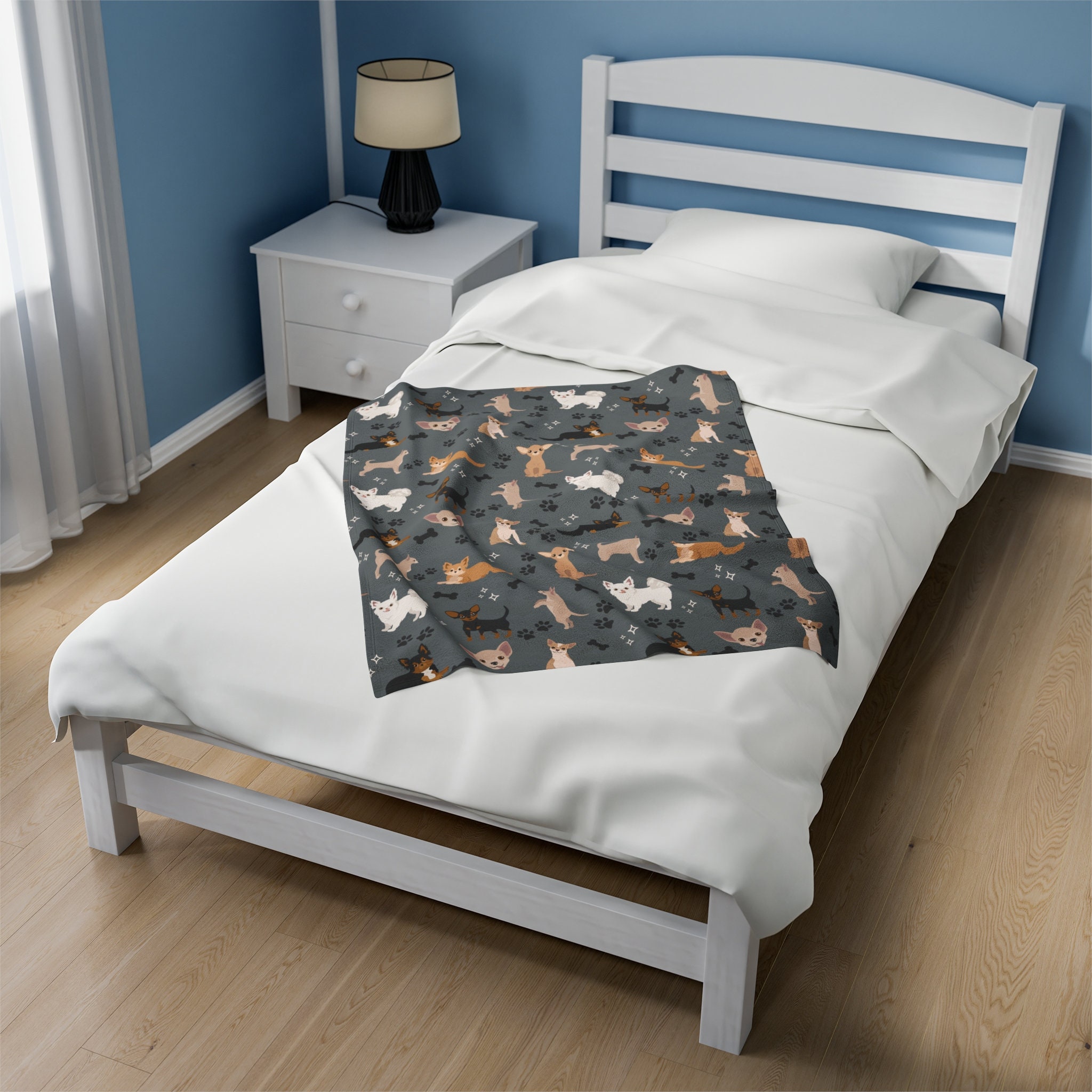 チワワ用ブランケット、愛犬ママへのギフト、ベルベット素材の