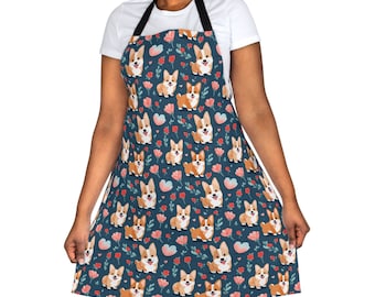 Corgi Apron, Corgi Mom Gift, Pembroke Corgi, Dog Groomer Apron, Pet Apron, New Puppy Present, Corgi Gift Idea, Corgi Lover Gift, Welsh Corgi