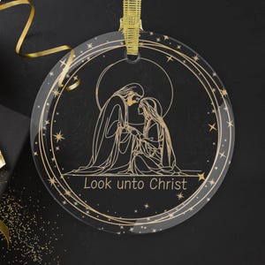 2025 LDS Youth Theme Ornament, Look Unto Christ Theme Gift, Missionary Gift Idea, LDS Missionary Gift, LDS Youth Gift, D&C 6:36 Theme