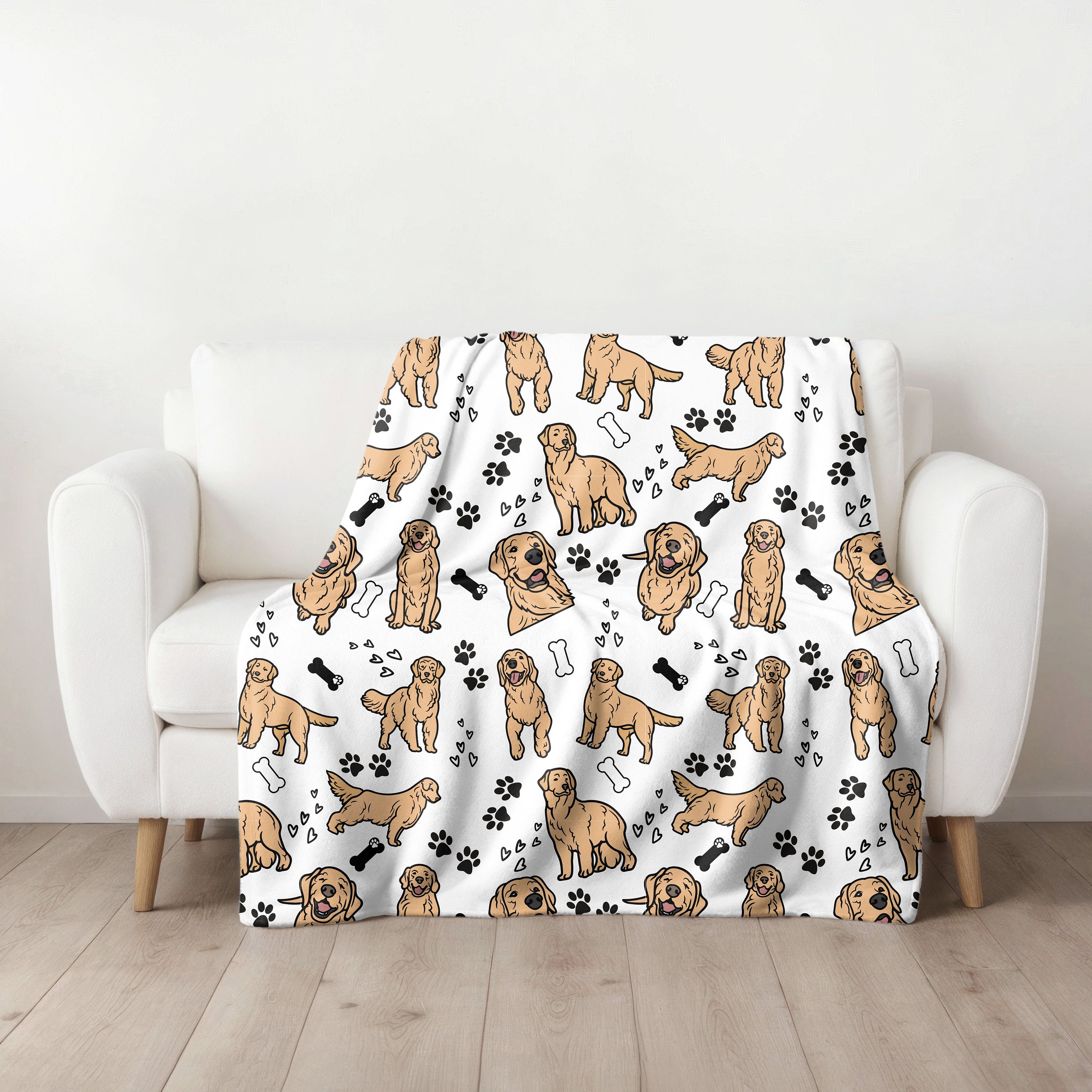 Golden Retriever Blanket Gift for Golden Mom, Retreiver Dog Blanket