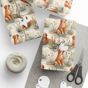 Nova Scotia Duck Tolling Retriever Gift, Duck Toller Gift Wrap Paper, Retriever Wrapping Paper, Duck Hunting Gifts, Toller Dog Christmas