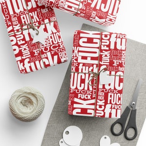 Funny F Word Gift Wrap Annoying Christmas Wrapping Paper Joke Gag Gift Wrap Rude Wrapping Paper White Elephant Adult Wrapping Paper Fword