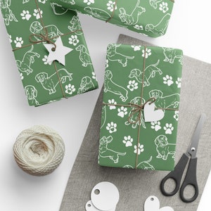 Dachshund Gift Wrap Paper, Dachshund Wrapping Paper, Weiner Dog Gifts, Sausage Dog Custom Paper, Wiener Dog, Dog Paper, Dachshund Christmas
