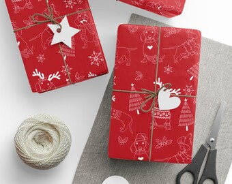 Cadeaupapier teckel, teckel inpakpapier, Weiner Dog-cadeaus, worsthond Aangepast papier, worstje, hondenpapier, teckelkerstmis