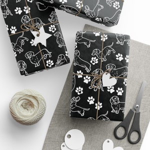 Dachshund Gift Wrap Paper, Dachshund Wrapping Paper, Weiner Dog Gifts, Sausage Dog Custom Paper, Wiener Dog, Dog Paper, Dachshund Christmas
