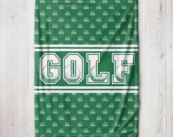 Golf Blanket Gift for Golfer, Custom Golf Blanket, Golfing Fathers Day Gift, Golf Decor, Golf Lover Birthday Gift, Summer Golfing Present