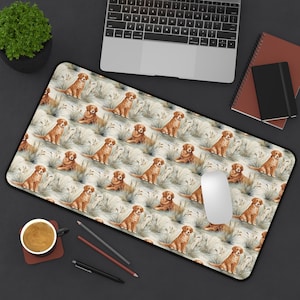 Nova Scotia Duck Tolling Retriever Desk Mat, Toller Desk Mat, Duck Dog Mouse Pad, Dog Desk Mat, Tolling Dog Mousepad, Dog Desk Decor