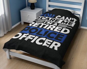 Lustige Überwurfdecke Für Pensionierte Polizisten – 165x127 Cm, Flauschig, Als Ruhestandsgeschenk