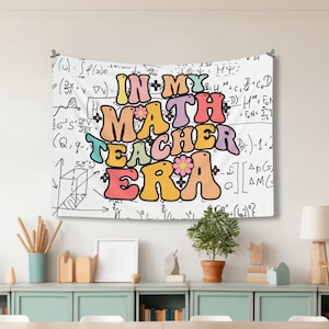 In My Math Era, Gift For Math Teacher, Mathematics Gift, Math Teacher Tapestry, Classroom Tapestry Math, Math Lover Gift, Math Gifts