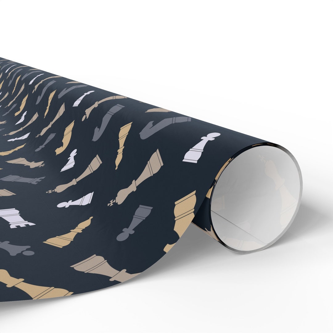 Chess Wrapping Paper, Chess Gift Wrap, Chess Themed Wrapping Paper for ...