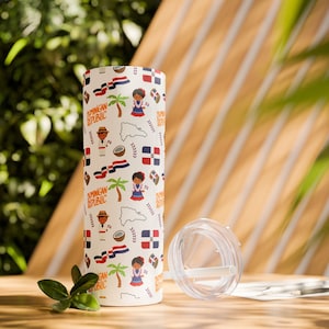 Dominican Tumbler, Dominican Flag Tumbler, Tumbler Dominicano, Dominican Republic Tumbler, DR Skinny Tumbler, Dominican Flag, Punta Cana