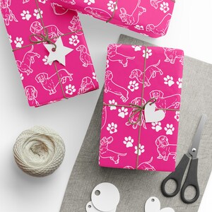 Dachshund Gift Wrap Paper, Dachshund Wrapping Paper, Weiner Dog Gifts, Sausage Dog Custom Paper, Wiener Dog, Dog Paper, Dachshund Christmas