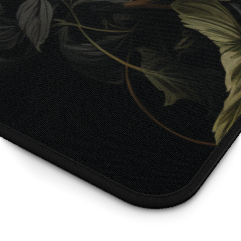 Dark Cottagecore Desk Mat, Floral Skeleton Mouse Pad, Dark Academia Mousepad, Macabre Deskmat, Gothic Deskpad, Extra Large Mousemat, Skull image 9