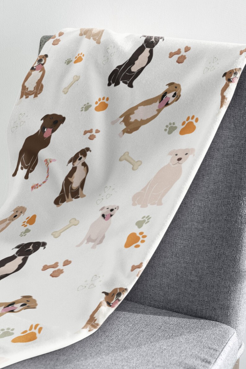 Pitbull Blanket Gift for Pittie Mom, Pitty Dad Blanket, Gift for Pit