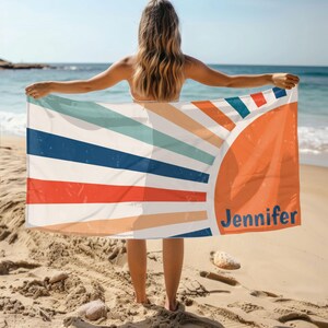 Custom Beach Towel, Beach Towels, Personalized Beach Towel, Custom Name Beach Towels, Palm Tree Beach Towel, Custom Pool Towel, Bride Beach