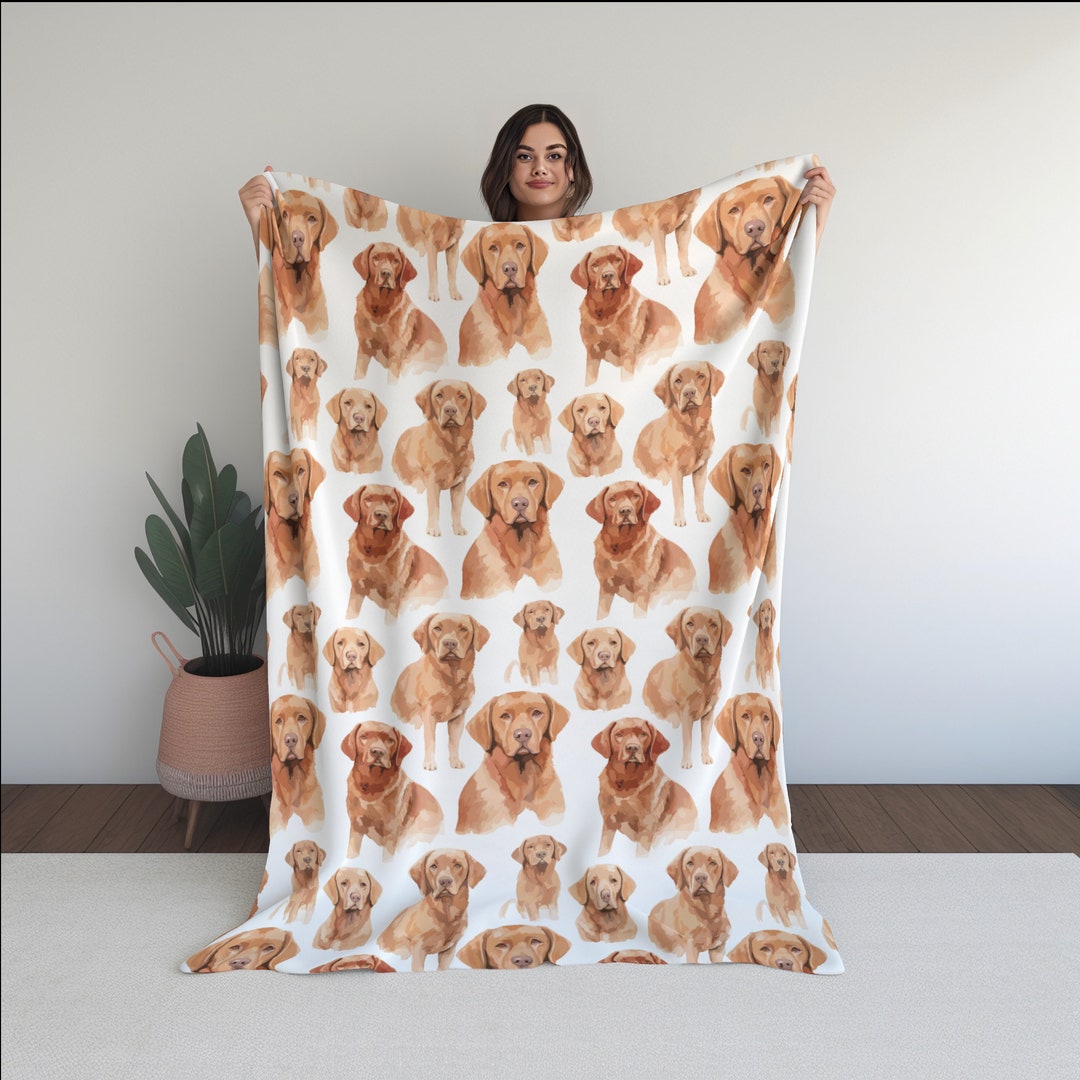 Fox Red Labrador Blanket Gift for Labrador Mom, Fox Red Labrador Gifts