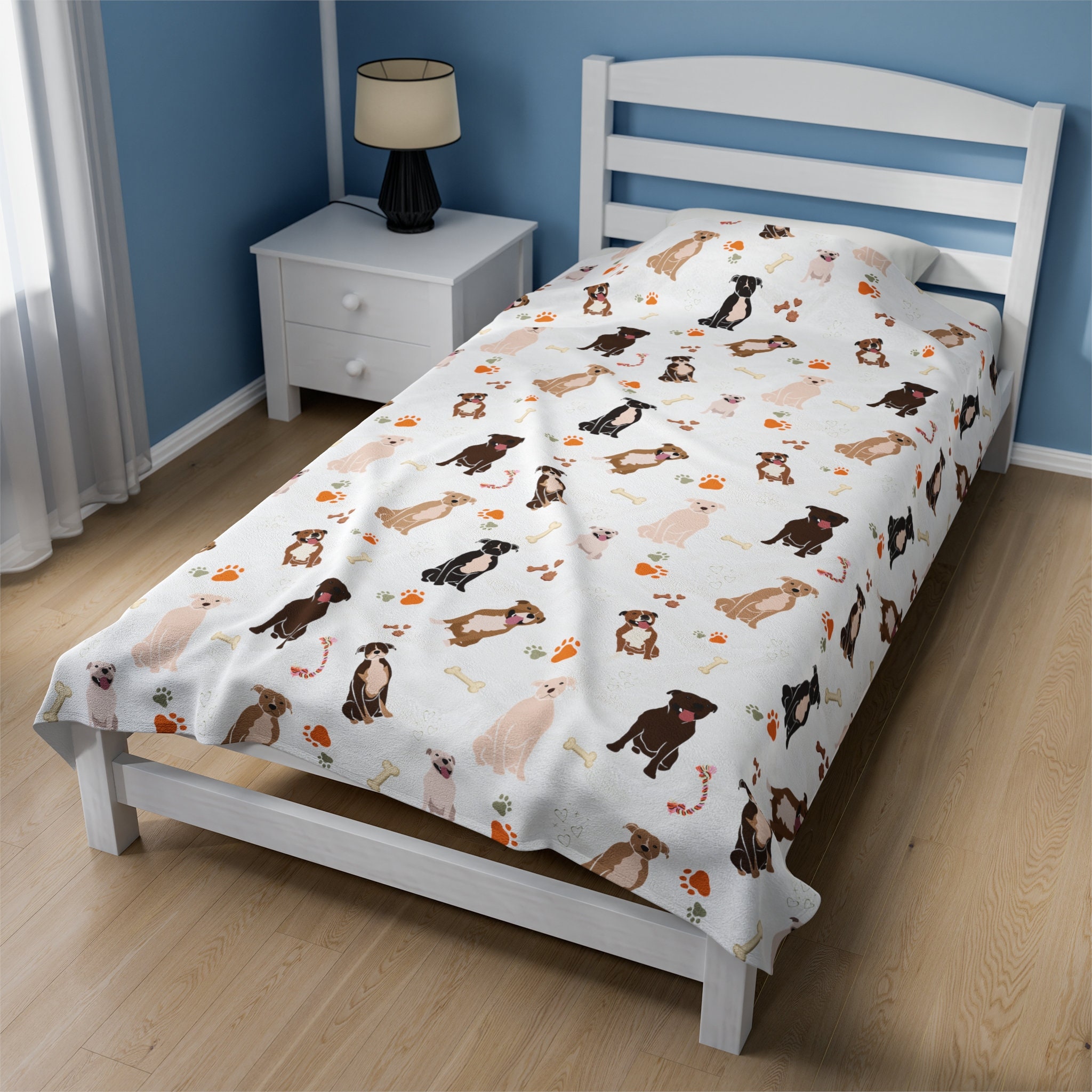 Pitbull Blanket Gift for Pittie Mom, Pitty Dad Blanket, Gift for Pit