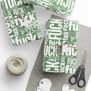 Funny F Word Gift Wrap Annoying Christmas Wrapping Paper Joke Gag Gift Wrap Rude Wrapping Paper White Elephant Adult Wrapping Paper Fword