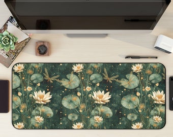 Darkcore Cottage Matte, Blumen Schreibtischmatte, Botanische Maus Pad, Vintage Schreibtischmatte, Natur Schreibtischdekoration, Garten Schreibtischunterlage