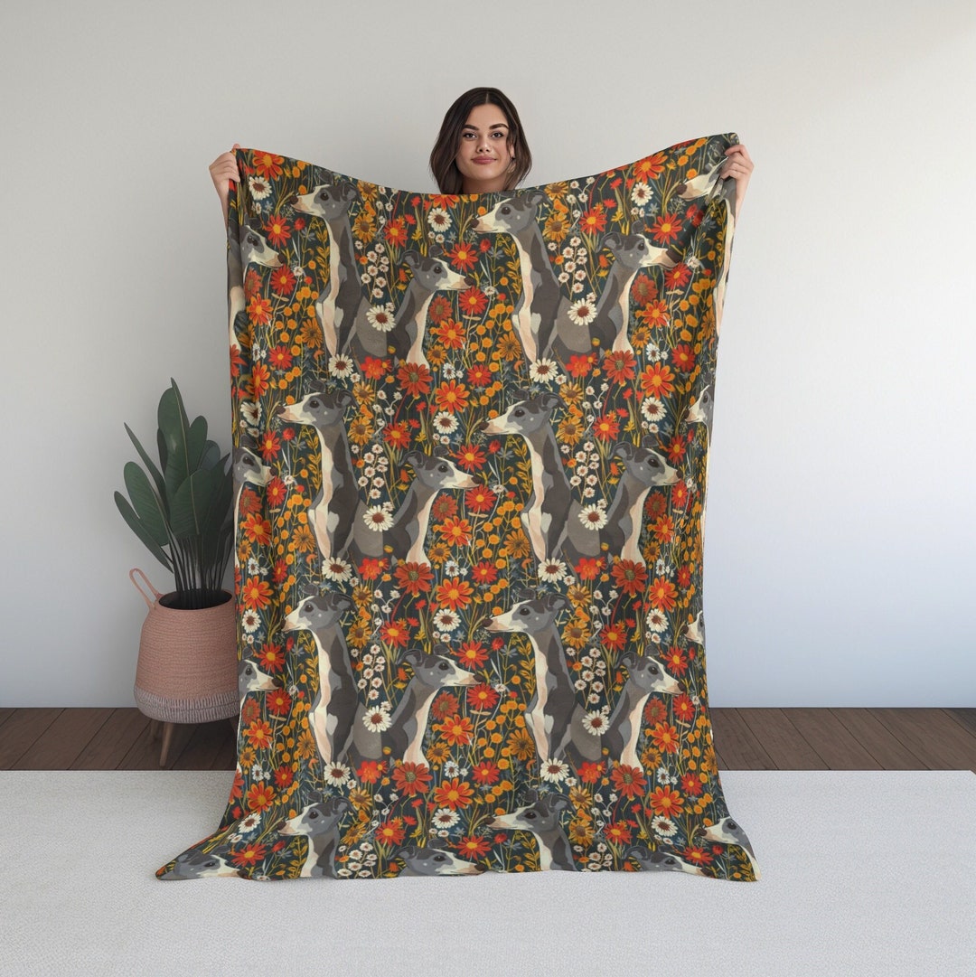 Greyhound Throw Whippet Blanket, Whippet Mom Blanket, Retired Greyhound, Greyhound ...