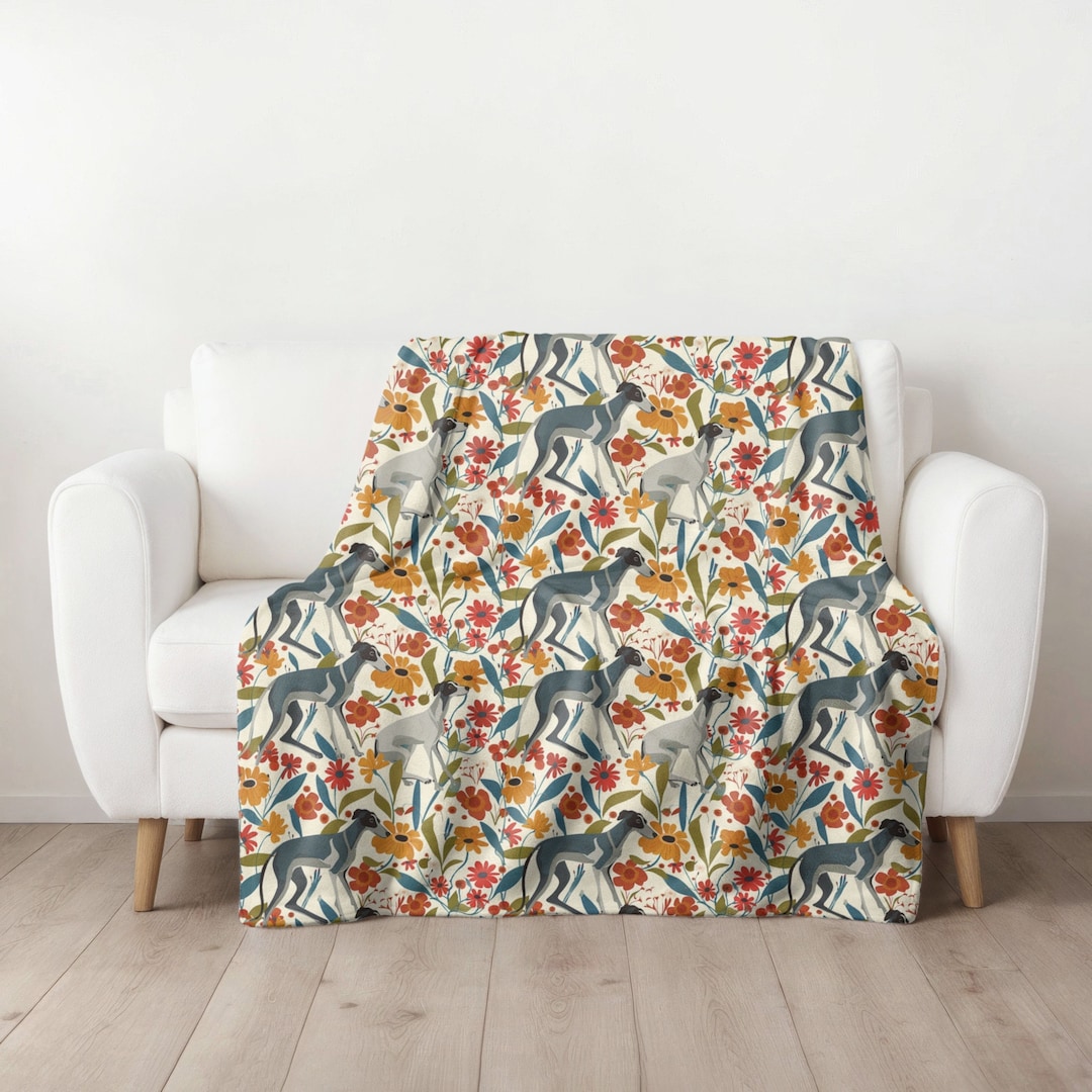 Greyhound Throw Whippet Blanket, Whippet Mom Blanket, Retired Greyhound, Greyhound ...