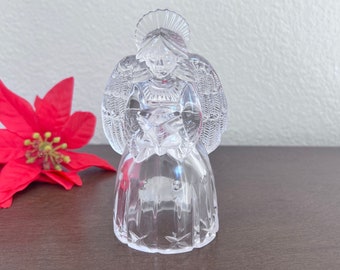 Vintage Glass Angel Figurine - Mikasa Crystal Choral Angel Candle Holder - Christmas Mantle Decoration - Made in Austria