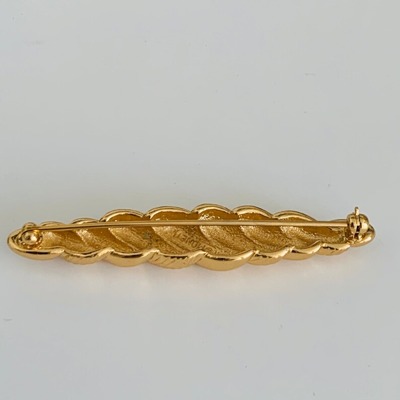 Mid Century Women Brooch Gold Tone Shell Brooch Vintage Monet Gold Tone Shell Brooch