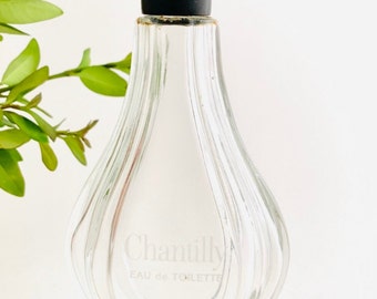Vintage Chantilly Eau de Toilette Houbigant 4oz. Clear Bottle -  Houbigant Empty Perfume Bottle