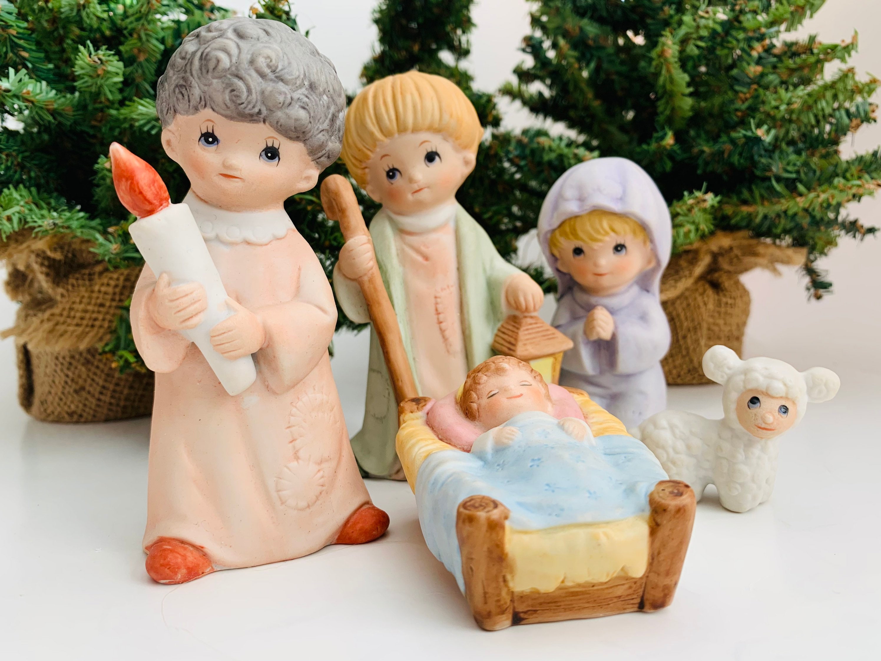 6 Lucky Numbers Today 1 To 49Homco White Bisque Nativity Set - gx2b53f