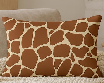 Cuscino lombare con stampa giraffa: arredamento per la casa safari bifacciale / cuscini e coperte