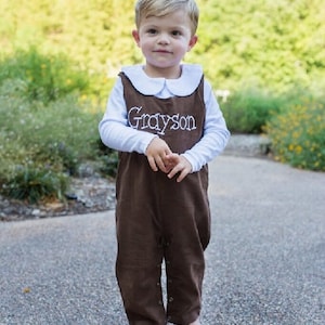 Kids Longall - Longall - Monogram - Corduroy -Gingham- Pictures -  Sibling Set - snaps hidden zipper