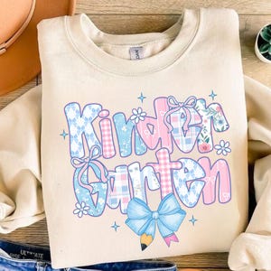 Kindergarten PNG, Preppy Back to School Floral PNG, First Day Of School png, Preppy School png, School png, Kids Shirt, Sublimation