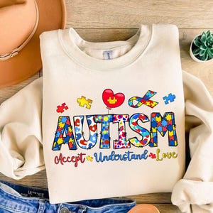 Autism Accept Understand Love PNG, Autism Awareness Sublimation, Autism PNG, Autism Acceptance, Autism Awareness png, Autism png