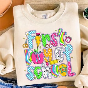 Preppy First Day of School Png, Back To School Png, Kids First Day of School Gift for Teacher Png, First Day of School Shirt Png Design