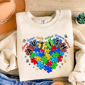 Always Unique Totally Intelligent Sometimes Mysterious PNG, Autism Awareness Sublimation,Autism PNG, Autism Acceptance, Autism Awareness PNG